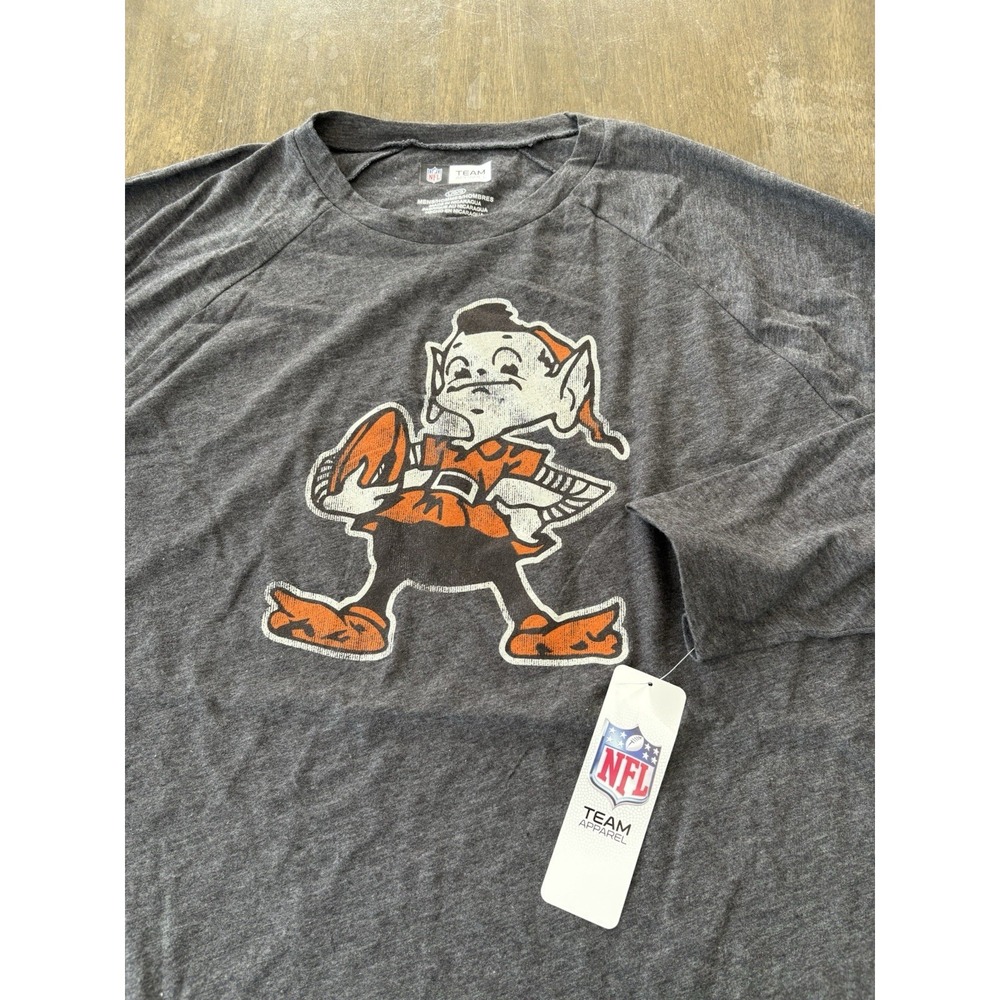 Cleveland Browns NFL Team Apparel Dark Gray Men's Longsleeve Tee Size Large NWT